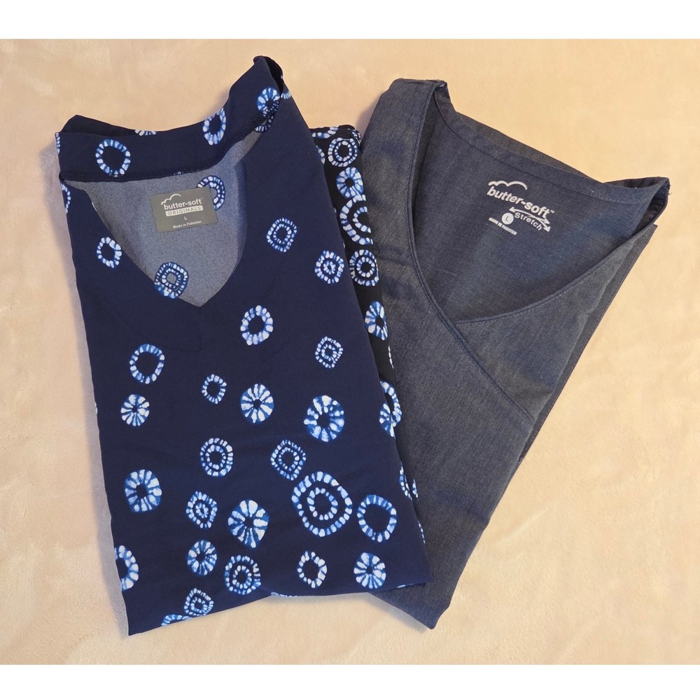 NWT ButterSoft Women's Scrub Top Bundle Size Large